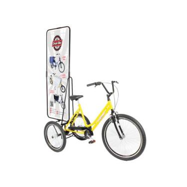 Imagem de Bicicleta triciclo propaganda amarelo - dream bike