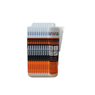 Imagem de 12 Pc Silicone Branco 430g - Selante Acrílico Base De Água - Barone