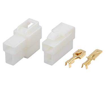 Imagem de X AUTOHAUX 30 conjuntos de conectores de fio elétrico de carro macho fêmea terminal de alojamento de cabo 6,3 mm