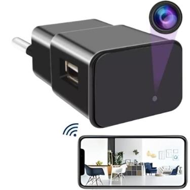 Imagem de Mini Camera Escondida Wifi Formato Carregador de Celular Tomada Z15 Fi