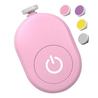 Imagem de Lixador de unhas infantil, Lixador de unhas infantil elétrico | Cortador de unhas para crianças | 4 cabeças de moagem, aparador de unhas de segurança para crianças e adultos, conjunto de manicure para