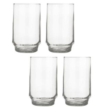Imagem de Copo Vidro 300ml Lights Suco Agua Glamour Luxo Nadir - 4 Un - NADIR FI