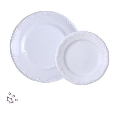 Imagem de Jogo 10 Pratos Rasos 10 Sobremesa Pomerode Porcelana Schmidt - Porcela