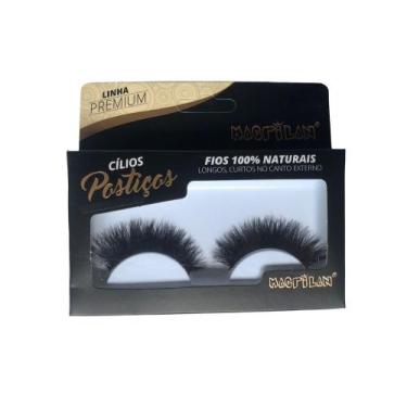 Imagem de Cílios Postiços Fios 100% Naturais CL7-2 com Fios Longos e Curtos no C