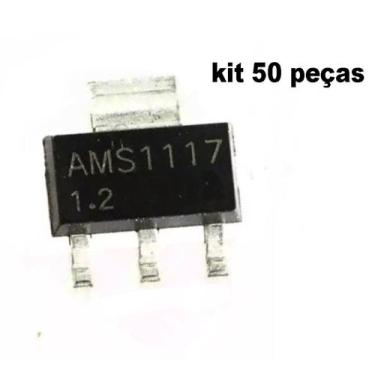 Imagem de Kit 50 Pçs  Ams1117 Arduino Lm1117 1.2v 1,2v AMS1117 1A 1W Regulador d