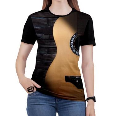 Imagem de Camiseta Violão Feminina blusa Guitarra Musica Louvor est1 - Alemark, 