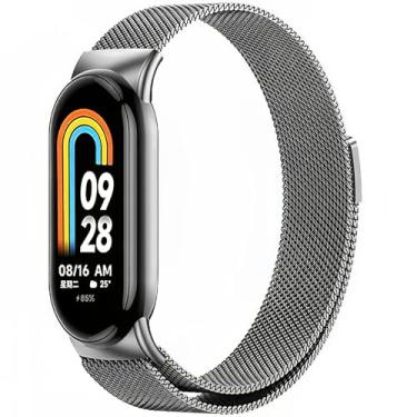 Imagem de Harikiri Pulseiras magnéticas compatíveis com Xiaomi Mi Band 10/9/8, pulseira de substituição de metal para mulheres e homens