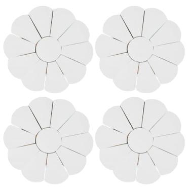 Imagem de Conjunto de moldes de peças de papel inglês em formato de flor, kit de colcha de jardim da avó para iniciantes em bolsas, cobertores, fronhas, trapézio feito à mão com costura DIY redonda plana (56 mm