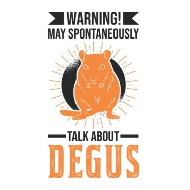 Imagem de Degu Notizbuch: Warning May spontaneously talk about Degus / 6x9 Zoll / 120 linierte Seiten