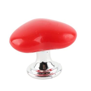 Imagem de Botão de Tanque de Vaso Sanitário Em Forma de Coração, Plástico, Sólido, Universal, Substituição de Botão de Vaso Sanitário para Banheiro (Vermelho)