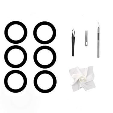 Imagem de 2 conjuntos/6 peças - Substituição de vidro da lente traseira da câmera traseira para Samsung Galaxy s21 e s21plus, kit de substituição de vidro para lente traseira com adesivo pré-instalado e kits de