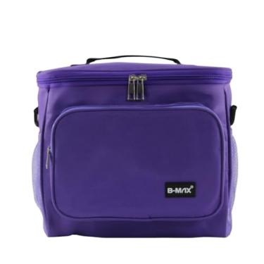 Imagem de Bolsa Térmica e Lancheira Térmica Média 13 Litros para Bebidas Marmitas e Alimentos Revestica em Poliéster com Alça Transversal (Roxa)