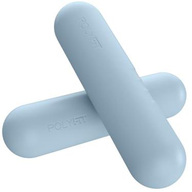 Imagem de Polyfit Barras de peso para mulheres – Conjunto de 2 (1,5 kg | Par de 2,9 kg) – Conjunto de halteres para caminhada, ioga, dança, barra, pilates, cardio, aeróbica – azul celeste
