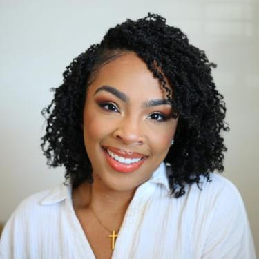 Imagem de GIX Yanky Twist Crochet Hair - 10 Polegadas 8 Pacotes (240 Fios) Natural Preto Pré-Torcido Fluffy Spring Mini Twist Short Bob Passion Twist, Tranças De Crochê Pré-Enroladas Trançando Cabelo (10 Pole