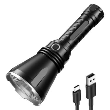 Imagem de SuperFire Lanterna Led De Feixe Longo, Lanterna Superbrilhante Para Serviços Pesados, Poderosa Lanterna Tática, Holofote Para Caça, Busca