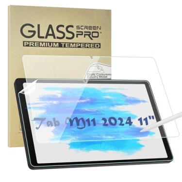 Imagem de Secpeak Pacote com 2 protetores de tela compatíveis com Lenovo Tab M11 2024 de 11 polegadas, 1 protetor de tela com toque de papel + 1 protetor de tela de filme temperado, [fácil instalação] [Sem