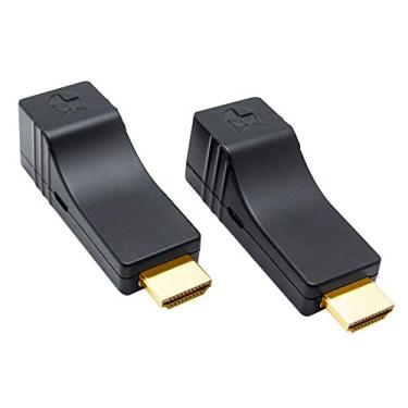 Imagem de DDMALL Mini Extensor Hdmi 1080P@60Hz Até 196 Pés/60 M, Por Cabo Ethernet Cat5E/Cat6/Cat7, Estende Áudio E Vídeo, Sem Latência, Suporta Hdcp Edid Poc, Kit Transmissor E Receptor Hdmi (He-15)