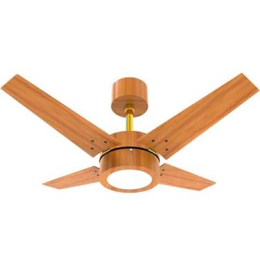 Imagem de Ventilador de Teto Infinity Linea LED 6000K Dourado Freijó 4 Pás 220 V