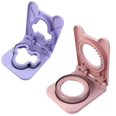 Imagem de Sanduicheira, Cortadores De Sanduíche Para Almoço Infantil, Cortador E Selador De Sanduíche Sem Crosta, Lancheiras Escolares e Bento Boxes Meninos Meninas, Quadrado, Forma De Coração (Estilo C)