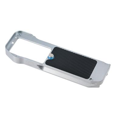 Imagem de FocusFoto Placa de base de liberação rápida QR para corpo de câmera digital sem espelho FUJIFILM X-M5, compatível com tripé padrão Arca-Swiss Ballhead (prata)