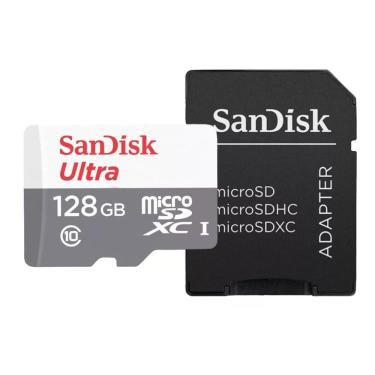 Imagem de Cartão de Memória Sandisk Ultra 128GB MicroSD Classe 10 100MB/S
