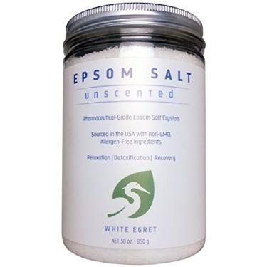 Imagem de White Egret Sal de Epsom de banho de grau farmacêutico, 850 g