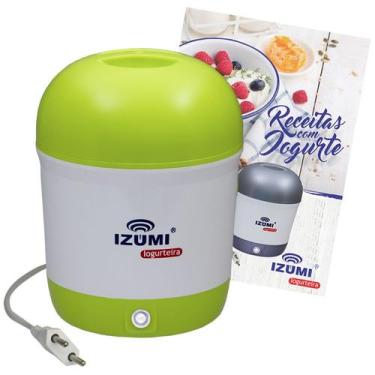 Imagem de Iogurteira cinza ou verde + livro de receita - IZUMI, Verde
