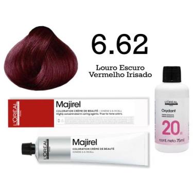 Imagem de Coloração Majirel 6.62 Louro Escuro Vermelho Irisado + Emulsão Oxi 20 