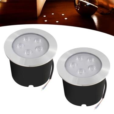 Imagem de Kit 2 Balizador Spot Led Embutir Chão Piso Jardim 5w Quente