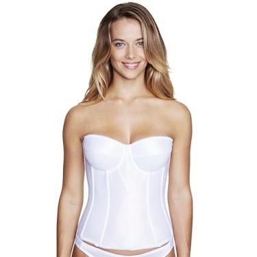Imagem de Dominique Sutiã espartilho feminino Juliette Longline #8950 (32A-52G), Branco, 32G