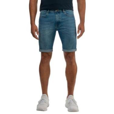 Imagem de Bermuda Jeans Barra Dobrada Guess Azul Claro-Masculino