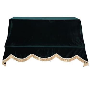 Imagem de Capa de piano vertical, resistente ao desgaste durável linda capa protetora de piano para piano vertical para iniciantes de piano (verde)