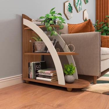 Imagem de Mesa De Apoio Andes Cedro/off White Artely Cedro/off White