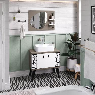 Imagem de Conjunto De Banheiro Berton Baden 0,80cm Linen