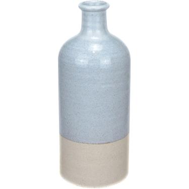 Imagem de Vaso Decorativo Enfeite Casa Aparador Garrafa Home&co Cerâmica 30x12x12cm Cinza