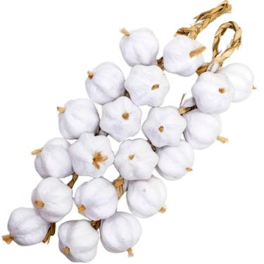 Imagem de Kit 4 Trança De Alhos Artificial Decoração Artesanal De 32cm