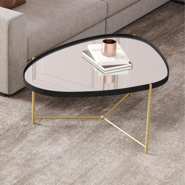 Imagem de Mesa Centro De Sala Kingston Preto Dourado