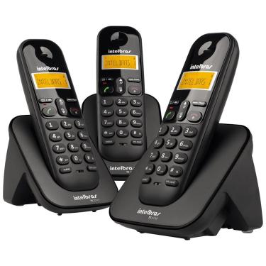 Imagem de Telefone Sem Fio Intelbras Ts3113 Base E 2 Ramais Dect 6.0 Preto