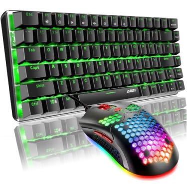 Imagem de ZIYOU LANG Teclado E Mouse Pad Para Jogos Lang, Mecânico Com Fio Retroiluminação Verde, Rgb Superleve, Sensor Óptico De 12000 Dpi, 6 Botões Programáveis Jogadores Pc