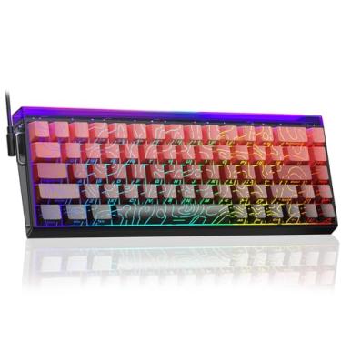 Imagem de AULA Teclado Gamer Hero 68 He 60% Com Fio, Interruptor Magnético De Efeito Hall Taxa Polling 8K Hz, Teclas Pbt Impressas Na Lateral, Caixa Luz Neon Rgb, Software Web Personalizável Para Jogadores Pc