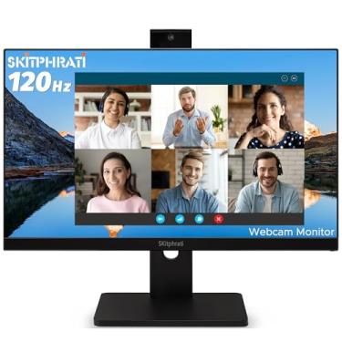 Imagem de SKitphrati Monitor De Jogos Com Webcam Empresarial 23,8", 1080P Ips 120 Hz, Videoconferência - Ajustável 3 Mp Integrada, Conjunto Microfones, Alto-Falantes, Proteção Para Os Olhos, Sem Moldura, Hdmi