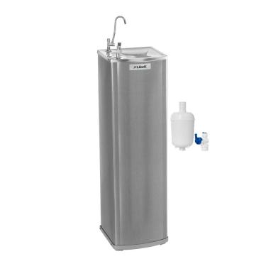 Imagem de Bebedouro Purificador Coluna Pressão Industrial Inox com Filtro Libell Press Baby