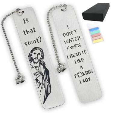 Imagem de Marcadores de livro engraçados, com 100 peças, marcadores de página de livro, presentes exclusivos para mulheres e homens is That Smutt Jesus, para amantes de livros, presentes para amigos