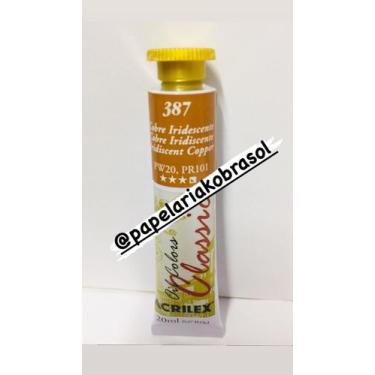Imagem de Tinta óleo Acrilex cobre iridescente 387 20ml