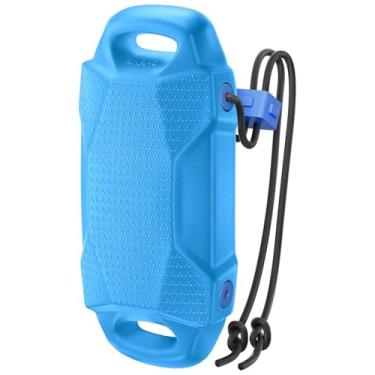 Imagem de Ehaho Para-lamas de barco, para-choques de barco para ancoragem, para-choques de pontão de EVA com corda de bloqueio integrada, adequado para robalo, esqui, bowriders e barcos de pesca (azul, 1 peça)