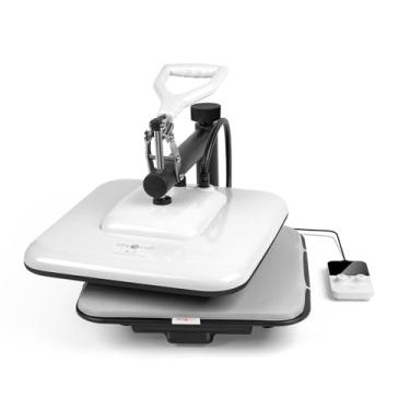 Imagem de HTVRONT Máquina De Prensa Térmica 15X15 - Swing Away Para Camisetas, Sublimação Profissional, Vinil, Projetos Transferência, Aquece Rápido E Distribui Uniformemente