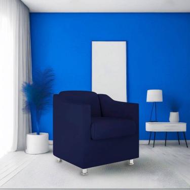 Imagem de Poltrona Bia Decorativa Reforçada Recepção Clinica Salão Sala De Estar Suede