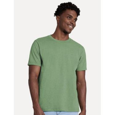 Imagem de Camiseta Aramis Masculina Eco Lisa Cacto Verde Mescla, XXXL/GGGG