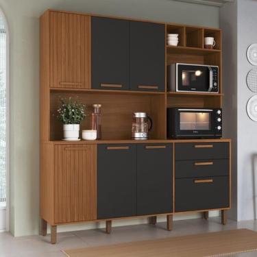 Imagem de Armário para Cozinha com 7 Portas 2 Gavetas 180cm Roma - Indekes