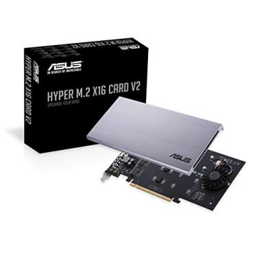 Imagem de Cartão de expansão ASUS Hyper M.2 X16 PCIe 3.0 X4 V2 suporta 4 NVMe M.2 (2242/2260/2280/22110) até 128 Gbps para Intel VROC e AMD Ryzen Threadripper NVMe Raid